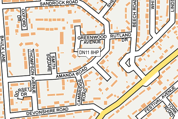 DN11 8HP map - OS OpenMap – Local (Ordnance Survey)