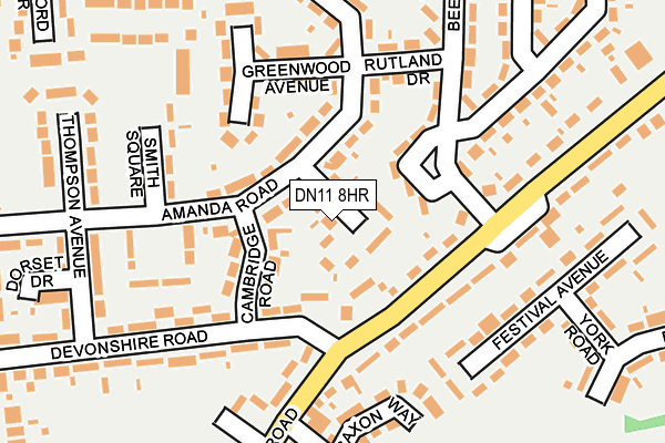 DN11 8HR map - OS OpenMap – Local (Ordnance Survey)