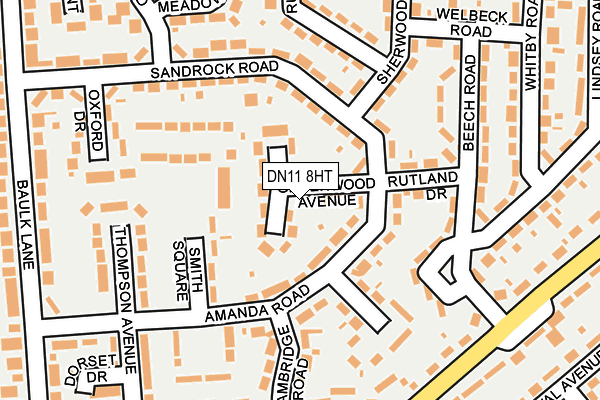 DN11 8HT map - OS OpenMap – Local (Ordnance Survey)