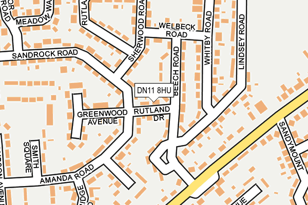 DN11 8HU map - OS OpenMap – Local (Ordnance Survey)