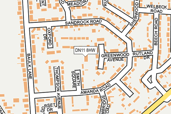 DN11 8HW map - OS OpenMap – Local (Ordnance Survey)