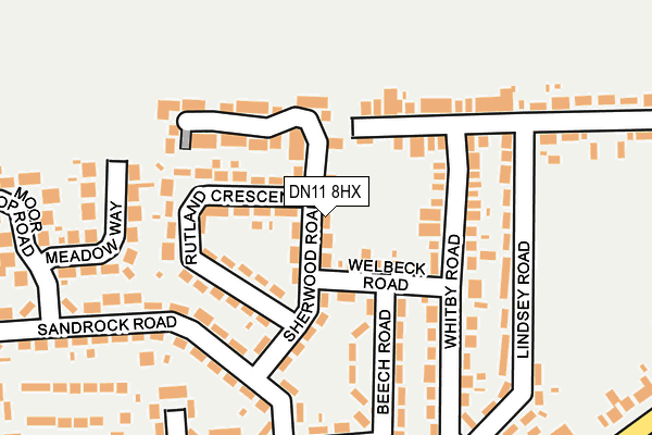 DN11 8HX map - OS OpenMap – Local (Ordnance Survey)