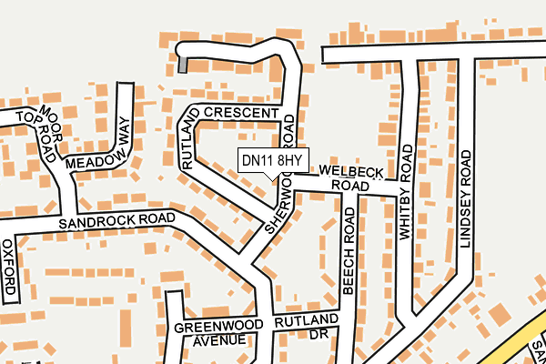 DN11 8HY map - OS OpenMap – Local (Ordnance Survey)