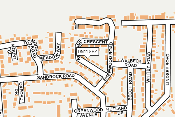 DN11 8HZ map - OS OpenMap – Local (Ordnance Survey)