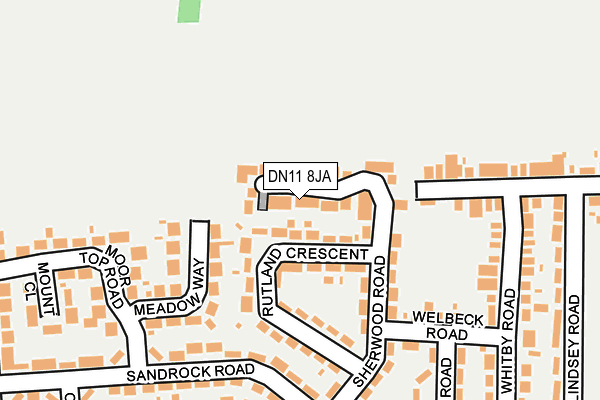 DN11 8JA map - OS OpenMap – Local (Ordnance Survey)