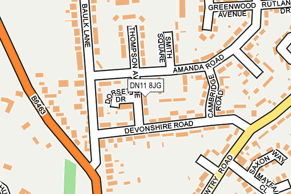 DN11 8JG map - OS OpenMap – Local (Ordnance Survey)