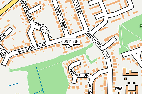 DN11 8JH map - OS OpenMap – Local (Ordnance Survey)