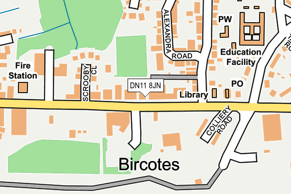 Map of STAR PIZZA BIRCOTES LTD at local scale