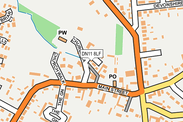 DN11 8LF map - OS OpenMap – Local (Ordnance Survey)