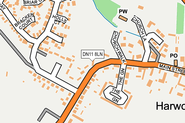 DN11 8LN map - OS OpenMap – Local (Ordnance Survey)