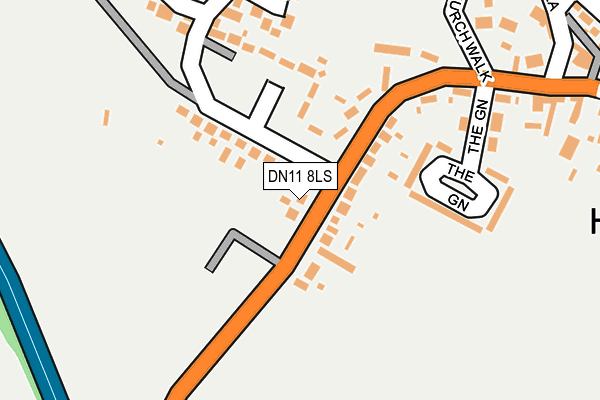 DN11 8LS map - OS OpenMap – Local (Ordnance Survey)
