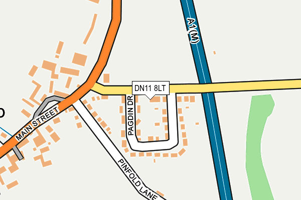 DN11 8LT map - OS OpenMap – Local (Ordnance Survey)