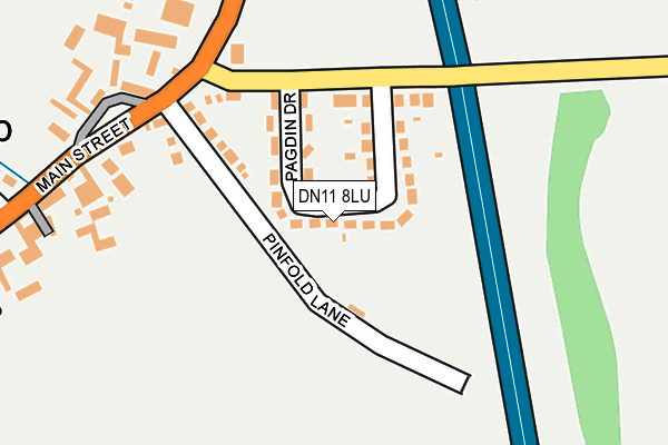 DN11 8LU map - OS OpenMap – Local (Ordnance Survey)