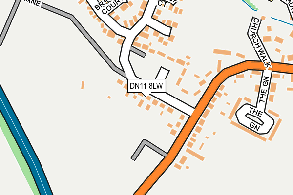 DN11 8LW map - OS OpenMap – Local (Ordnance Survey)