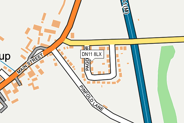 DN11 8LX map - OS OpenMap – Local (Ordnance Survey)