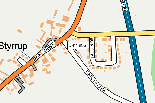 DN11 8NG map - OS OpenMap – Local (Ordnance Survey)