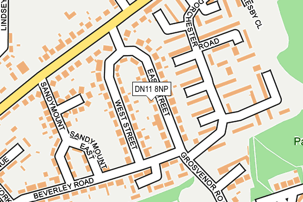 DN11 8NP map - OS OpenMap – Local (Ordnance Survey)