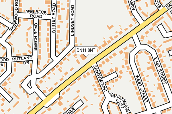 DN11 8NT map - OS OpenMap – Local (Ordnance Survey)