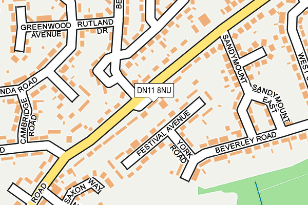 DN11 8NU map - OS OpenMap – Local (Ordnance Survey)