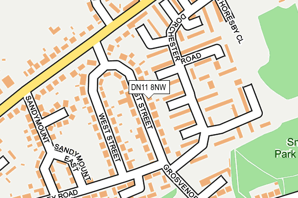 DN11 8NW map - OS OpenMap – Local (Ordnance Survey)