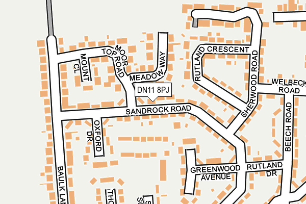 DN11 8PJ map - OS OpenMap – Local (Ordnance Survey)