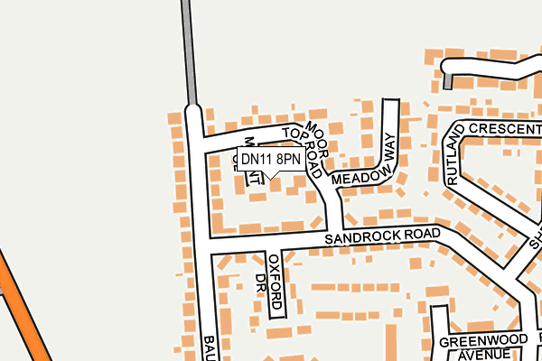 DN11 8PN map - OS OpenMap – Local (Ordnance Survey)