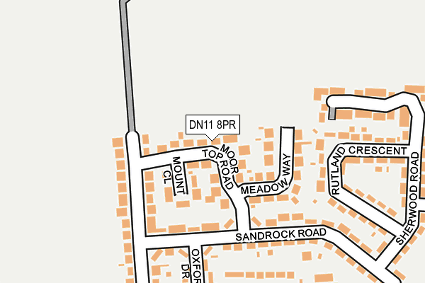 DN11 8PR map - OS OpenMap – Local (Ordnance Survey)