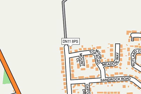 DN11 8PS map - OS OpenMap – Local (Ordnance Survey)