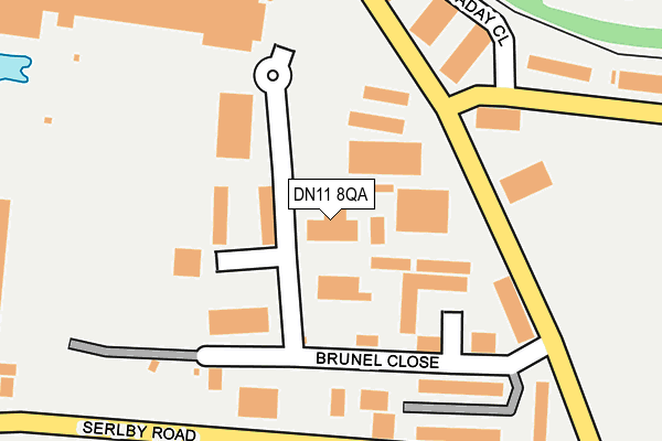 DN11 8QA map - OS OpenMap – Local (Ordnance Survey)