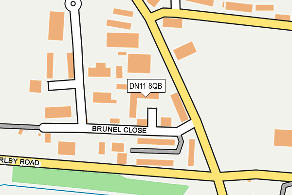 DN11 8QB map - OS OpenMap – Local (Ordnance Survey)