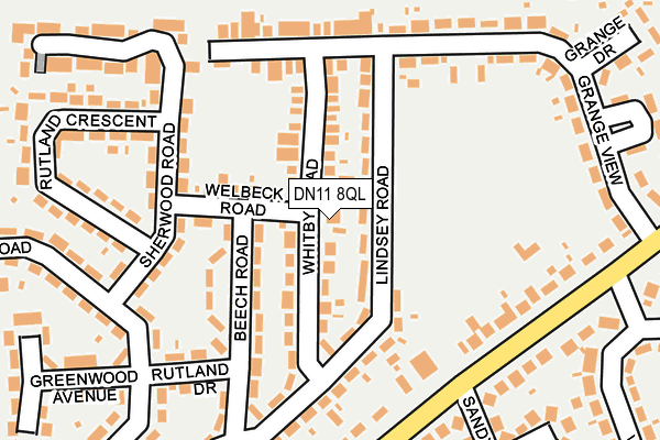 DN11 8QL map - OS OpenMap – Local (Ordnance Survey)