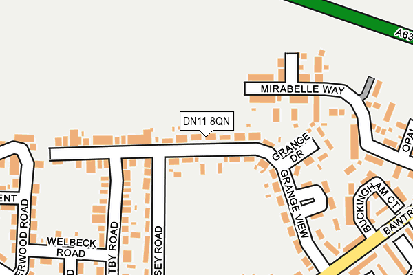 DN11 8QN map - OS OpenMap – Local (Ordnance Survey)