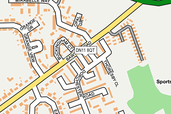 DN11 8QT map - OS OpenMap – Local (Ordnance Survey)
