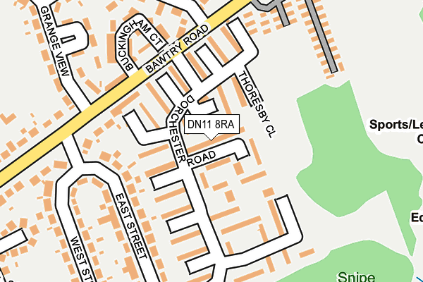 DN11 8RA map - OS OpenMap – Local (Ordnance Survey)