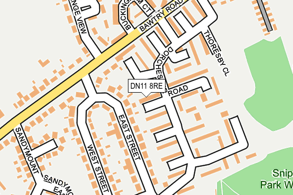 DN11 8RE map - OS OpenMap – Local (Ordnance Survey)