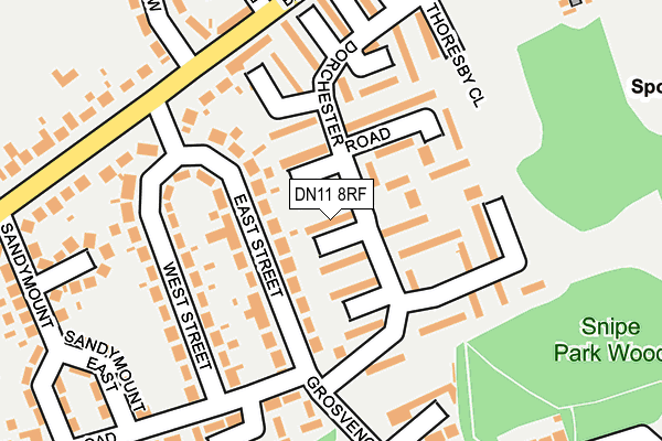 DN11 8RF map - OS OpenMap – Local (Ordnance Survey)