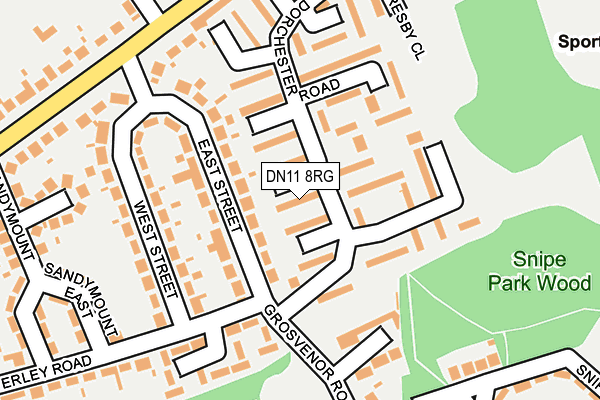 DN11 8RG map - OS OpenMap – Local (Ordnance Survey)