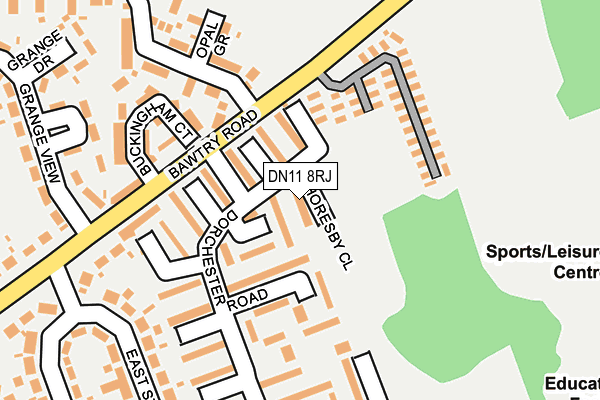 DN11 8RJ map - OS OpenMap – Local (Ordnance Survey)