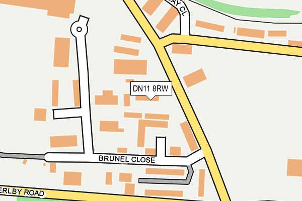 DN11 8RW map - OS OpenMap – Local (Ordnance Survey)