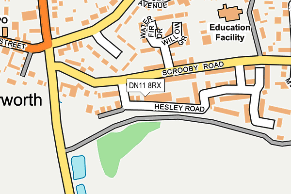 DN11 8RX map - OS OpenMap – Local (Ordnance Survey)