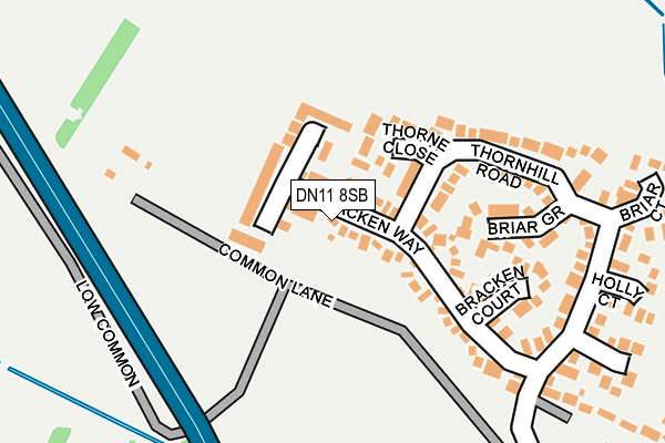 DN11 8SB map - OS OpenMap – Local (Ordnance Survey)