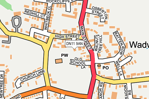 DN11 9AN map - OS OpenMap – Local (Ordnance Survey)