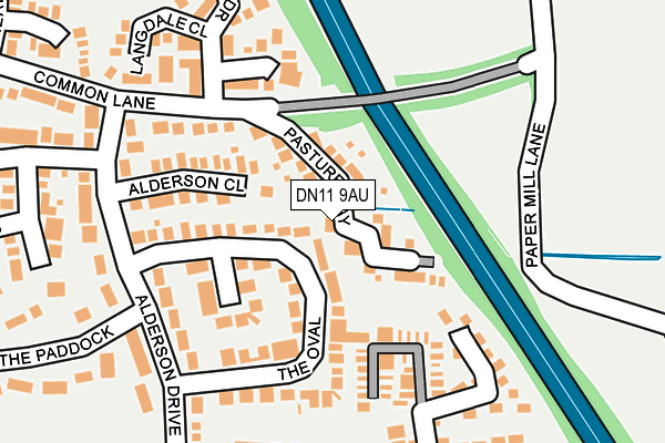 DN11 9AU map - OS OpenMap – Local (Ordnance Survey)