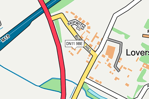 DN11 9BE map - OS OpenMap – Local (Ordnance Survey)