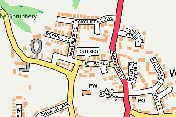 DN11 9BG map - OS OpenMap – Local (Ordnance Survey)