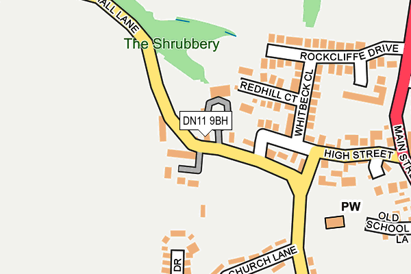 DN11 9BH map - OS OpenMap – Local (Ordnance Survey)