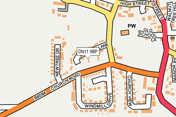 DN11 9BP map - OS OpenMap – Local (Ordnance Survey)