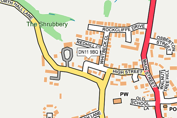 DN11 9BQ map - OS OpenMap – Local (Ordnance Survey)