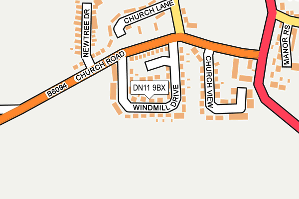 DN11 9BX map - OS OpenMap – Local (Ordnance Survey)