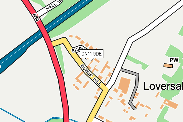 DN11 9DE map - OS OpenMap – Local (Ordnance Survey)